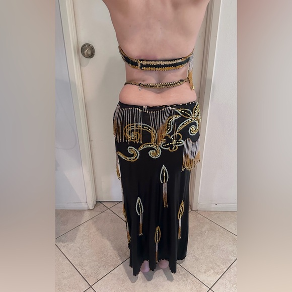 Belly Dance Black and Gold costume - Picture 5 of 6
